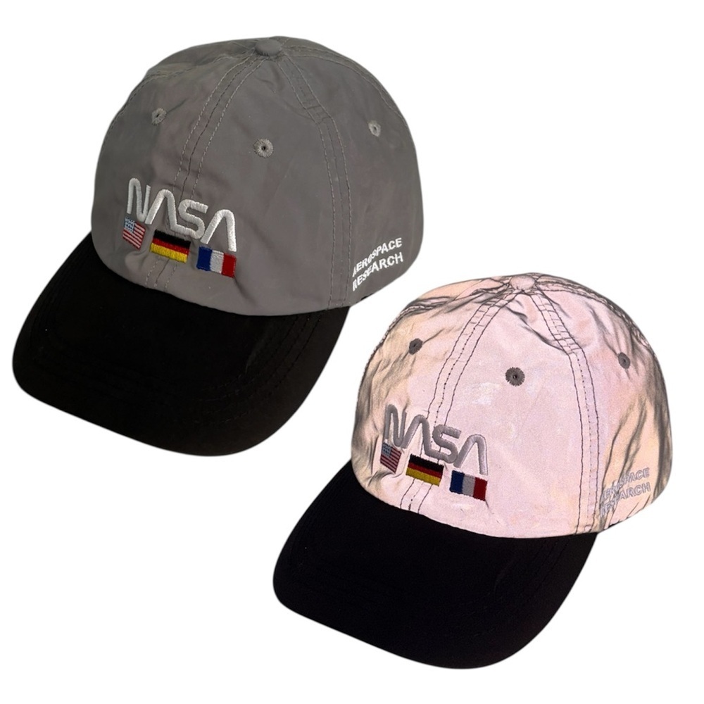 Reflective NASA Aerospace Research Hat Metallic Night Reflective Adjustable